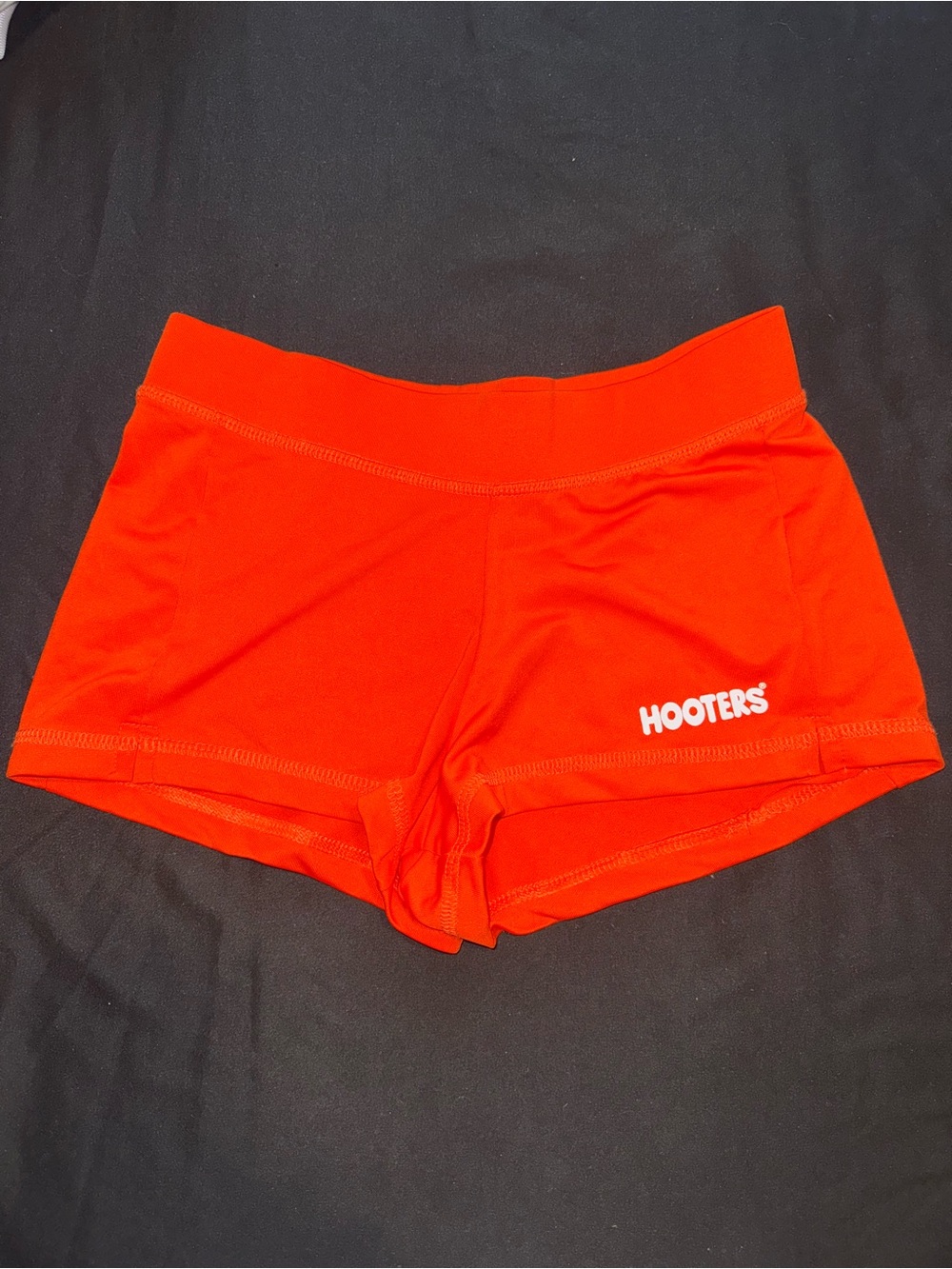 Hooters Women's Bright Orange Athletic Shorts